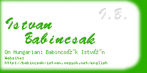 istvan babincsak business card